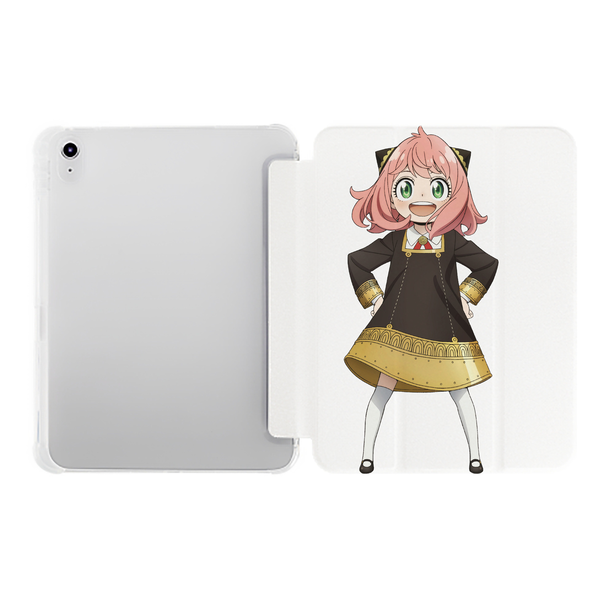 （画像用） SPY×FAMILY间谍家家酒 IPad ケース ペン収納付き 三つ折りスタンド PUレザー×シリコン 対応機種9.5/10.5/10.9インチ
